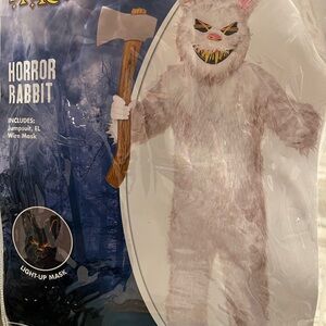 Spirit Horror Rabbit Kids Costume - White and Pink